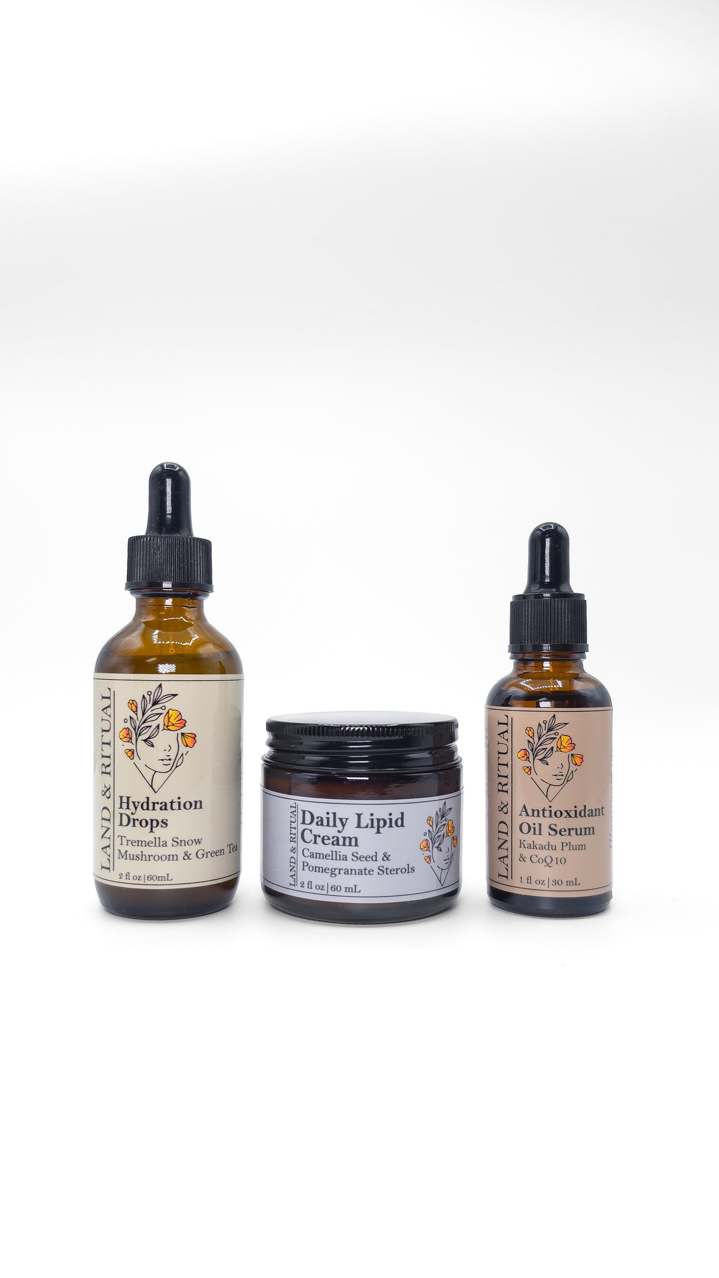 Barrier Repair Trio | Hydration Drops, Lipid Cream & Serum